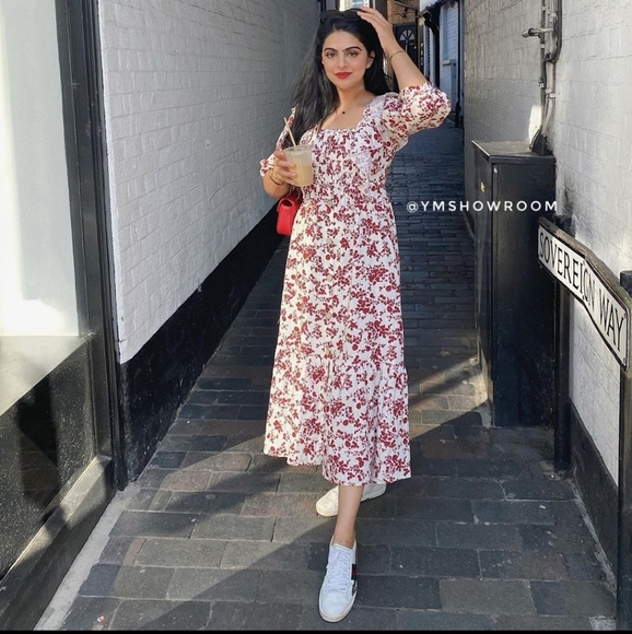 ZARA Floral midi dress - Picture 4 of 6